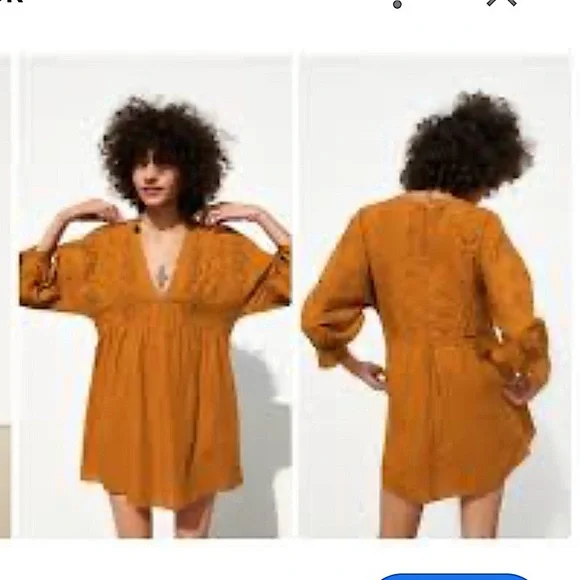 Zara openwork embroidery mini dress - Picture 5 of 7